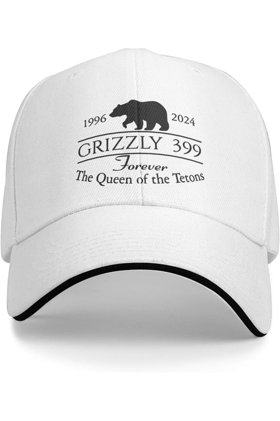 Retro Grizzly 399 Forever The Queen of The Tetons 1996-2024 Hat Windproof Baseball Caps