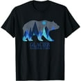 thumbnail image 1 of Retro Grizzly Bear Glacier National Park Unisex T-Shirt for Men Women Kids Toddler, 1 of 5