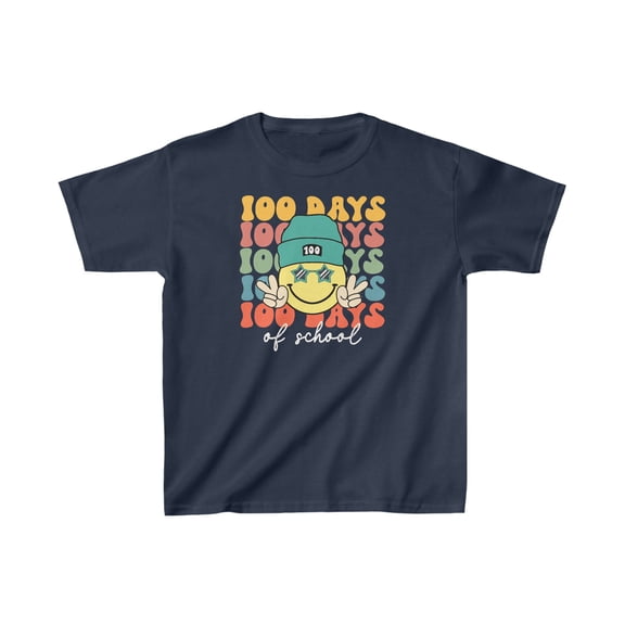 Retro Groovy 100 Days of School Kids Shirt