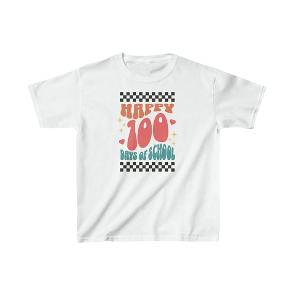 Retro Groovy Happy 100 Days of School Kids Shirt