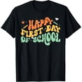 thumbnail image 1 of Retro Groovy Happy First Day Of School Pupil Back To School T-Shirt, 1 of 4