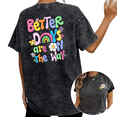 thumbnail image 1 of Retro Groovy Have The Time You Deserve Skeleton Wash Print Tshirt S-2XL Vintage Black Graphic Tees Gift Shirts for Motivational Fan Tops, 1 of 4