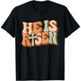 thumbnail image 1 of Retro Groovy He Is Risen Jesus Religious Easter Christians T-Shirt, 1 of 3