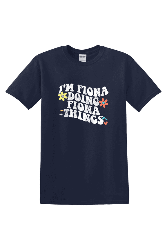 Retro Groovy Im Fiona Doing Fiona Things Mother S Vintage Birthday T-shirt