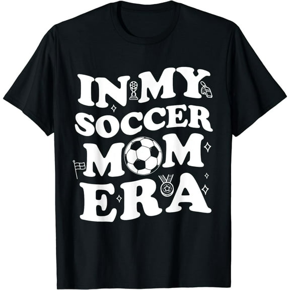 Retro Groovy In My Soccer Mom Era Mother's Day Soccer Mama T-Shirt