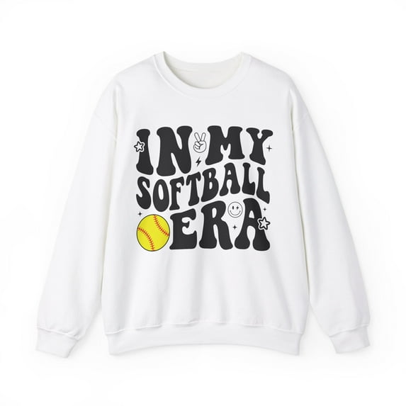 Retro Groovy In My Softball Era Sweatshirt