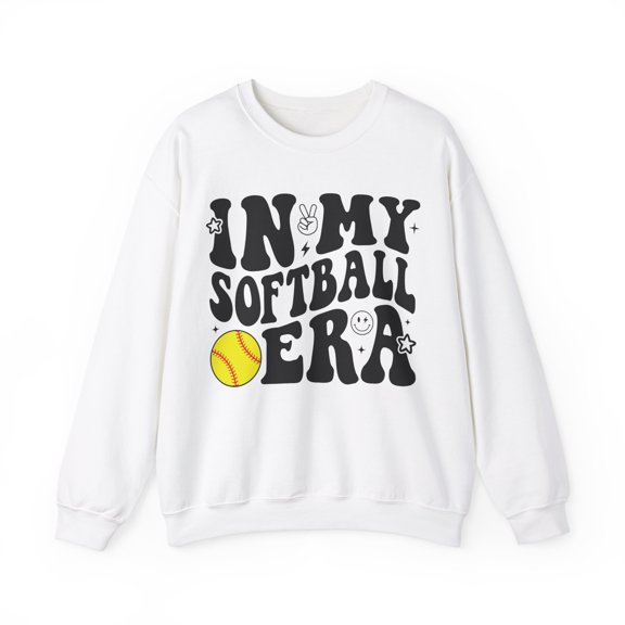 Retro Groovy In My Softball Era Sweatshirt
