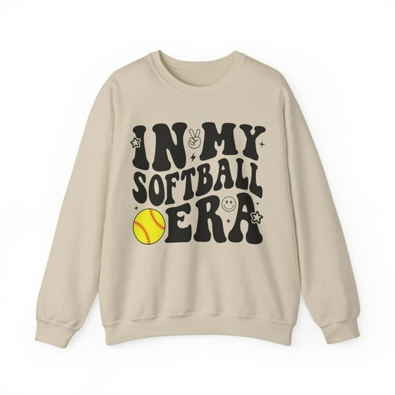 Retro Groovy In My Softball Era Sweatshirt