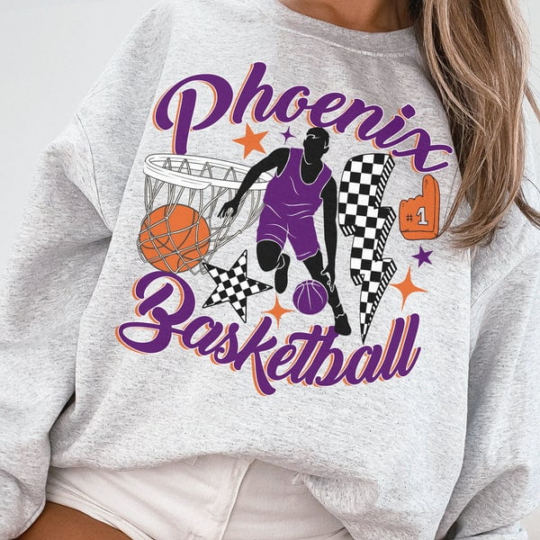 Retro Groovy Phoenix Sun Crewneck Sweatshirt \ TShirt, Suns Sweater