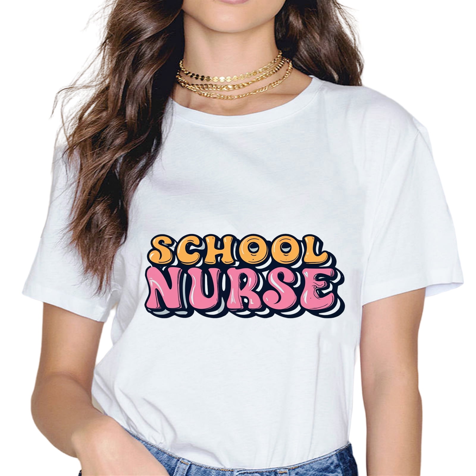 Retro Groovy School Nurse Appreciation Nursing Nurse Day T-Shirt ...