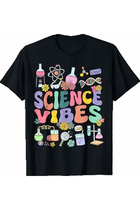 Retro Groovy Science Vibe Scientist Teacher Nerd Geek Gifts T-Shirt
