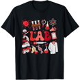 thumbnail image 1 of Retro Groovy Valentines Lab Tech Medical Laboratory Science T-Shirt, 1 of 4