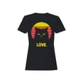 thumbnail image 1 of Retro Grumpy Cat Love Sunset Women's T-shirt, 1 of 3