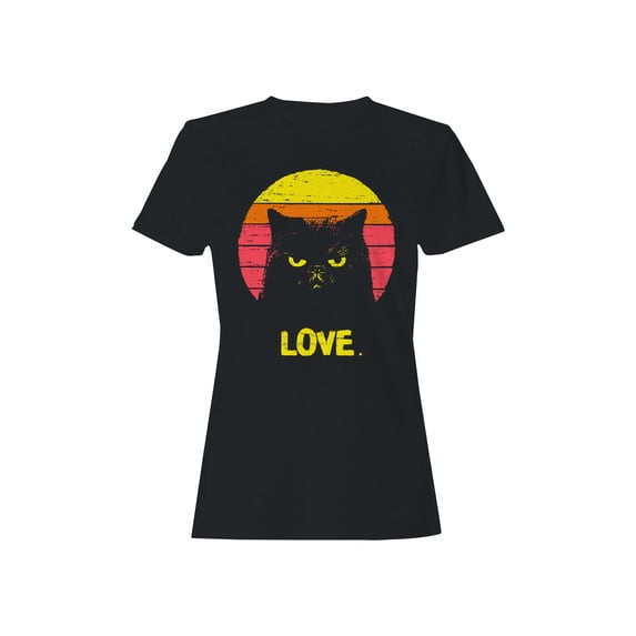 Retro Grumpy Cat Love Sunset Women's T-shirt