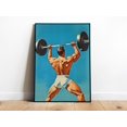 thumbnail image 1 of Retro Gym Wall Art Home Gym Motivation Art Weightlifting Print Bodybuilder Poster Exercise Art Print Powerlifting Art Wall Decor Wall Art, Modern Wall Decor, 24x36 UNFRAMED, 1 of 2