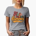 thumbnail image 1 of Retro Hallo Summer Typography, Heather Grey T-Shirt, 2XL, 1 of 5