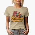 thumbnail image 1 of Retro Hallo Summer Typography, Tan T-Shirt, 2XL, 1 of 5
