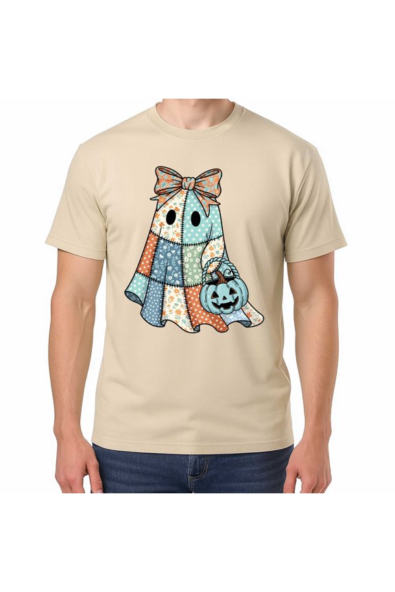 Retro Halloween Blue Denim Ghost – T-Shirt / Hoodie / Sweatshirt – Spooky Theme – Perfect for Halloween Lovers