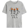 thumbnail image 1 of Skull Dance Print Tees,Halloween Pumpkin Printed Graphic T Shirt,Short Sleeve Round Neck,Daily Tops,Size(S-3XL), 1 of 5