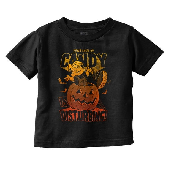 Retro Halloween Dennis Lack of Candy Toddler Boy Girl T Shirt Infant Toddler Brisco Brands 5T
