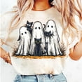 thumbnail image 1 of Retro Halloween Ghost And Cat Shirt, Spooky Ghost Shirt, Preppy Floral Halloween Shirt, Boo Halloween Shirt, Funny Halloween Shirt, Black Cat Shirt, 1 of 5