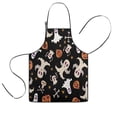 thumbnail image 1 of Retro Halloween Ghost Pattern Kids Aprons for Girls and Boys,Adjustable Neck Strap Toddler Aprons for Kids Cooking Baking, 1 of 7