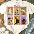 thumbnail image 1 of Retro Halloween Ghost Shirt, Spooky Mama Fall Tee, Girly Pumpkin Cat Shirt, Cute Spooky Season Shirt, Vintage Halloween Shirt, 1 of 5