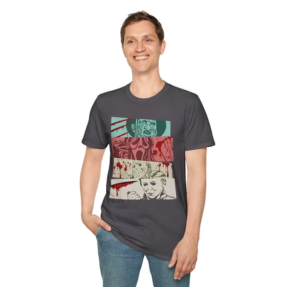 Retro Halloween, Gildan Unisex Softstyle T-Shirt, Horror Graphic Tee, S-3XL