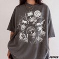 thumbnail image 1 of Retro Halloween Monster Selfie Shirt, Frankenstein Werewolf Dracula Bubblegum, Funny Spooky Season Tee, Halftone Classic, 1 of 4