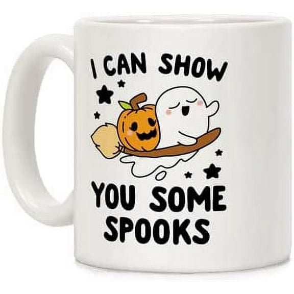 Retro Halloween Mug, I Can Show You Some Spooks Mug, Ghost Cup, Pumpkin Mug, Happy Halloween Coffee Mug, Thanksgiving Gift Halloween Fall Gifts Fall Mug Hallowen Pumpkins Season Mug