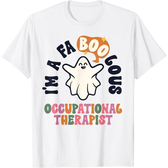 Retro Halloween Occupational Therapist Vintage Therapy OT T-Shirt White Medium