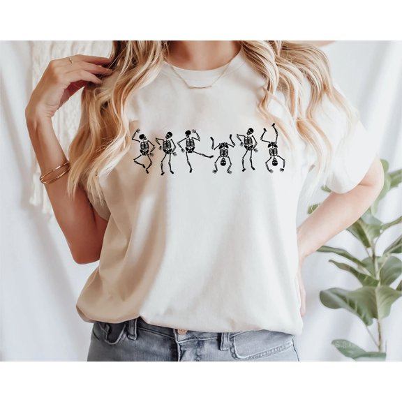Retro Halloween Shirt, Dancing Skeleton Halloween, Ghost Halloween Shirt, Witch Shirt, Ret