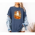 thumbnail image 1 of Retro Halloween Shirt, Floral Pumpkin Shirt, Ghost Floral Shirt, Vintage Fall Tee, Cute Ghost Top Spooky Season Shirt, 1 of 5