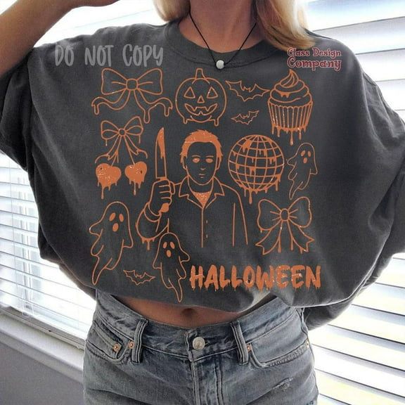 Retro Halloween T-Shirt, Preppy Halloween Tee, Vintage Halloween Shirt, Spooky Season Design, Trendy Halloween Graphic Tee, Retro Spooky Halloween Shirt