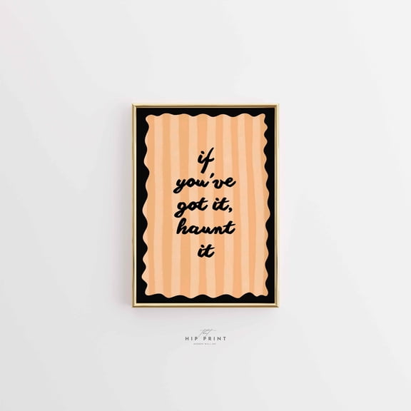 Retro Halloween Wall Artfunny Ghost Quote Poster Spooky Print Cute Fall Aesthetic Decor For Bedroom Or Bathroom , Poster Only
