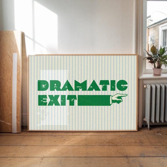 Retro Hallway Dramatic Exit Landscape Decor Wall Art Unframed Paper Print
