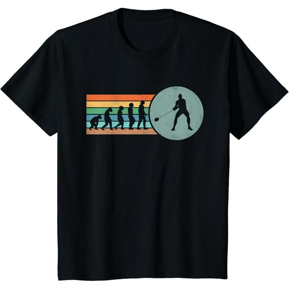 Retro Hammer Throwing Evolution Vintage Hammer Thrower T-Shirt