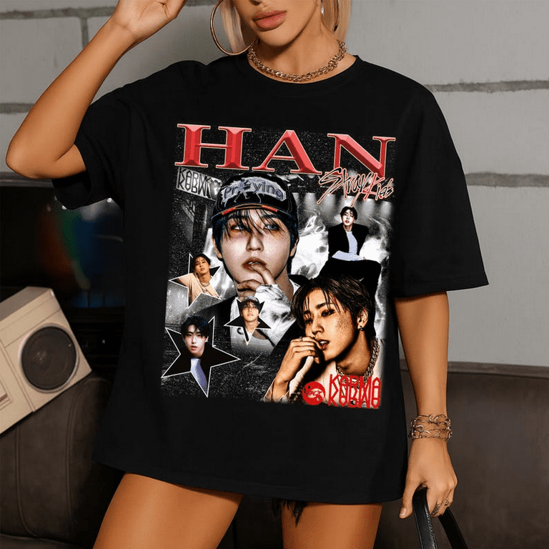 Retro Han Kpop T-Shirt, Stray Kids Karma Album Shirt, Stray Kids