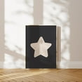 thumbnail image 1 of Retro Hand,Drawn Star Print Beige Black Trendy Wall Art Bar Cart Decor Home Decor #2738, 24x36 UNFRAMED, 1 of 3