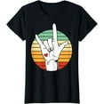 thumbnail image 1 of Retro Hand Sign I Love You ASL Hand T-Shirt, 1 of 3