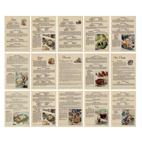 Retro Handbook Material Book DIY Base Package Inspiration Series Decorative BackingPaper,H