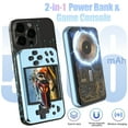 thumbnail image 1 of Magnetic Wireless Charging Power Bank, Retro Handheld Game Console with Classic Games, 5000mAh Portable Charger with 16GB TF Card, Blue, 1 of 13