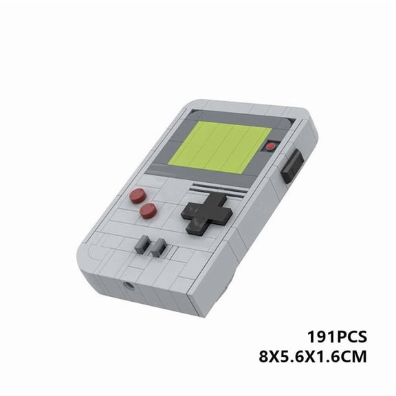 Retro Handheld Game Device Building Blocks Set, DIY Assemble ElectronicStyle Brick Model, Desktop Display Collectible Ornament