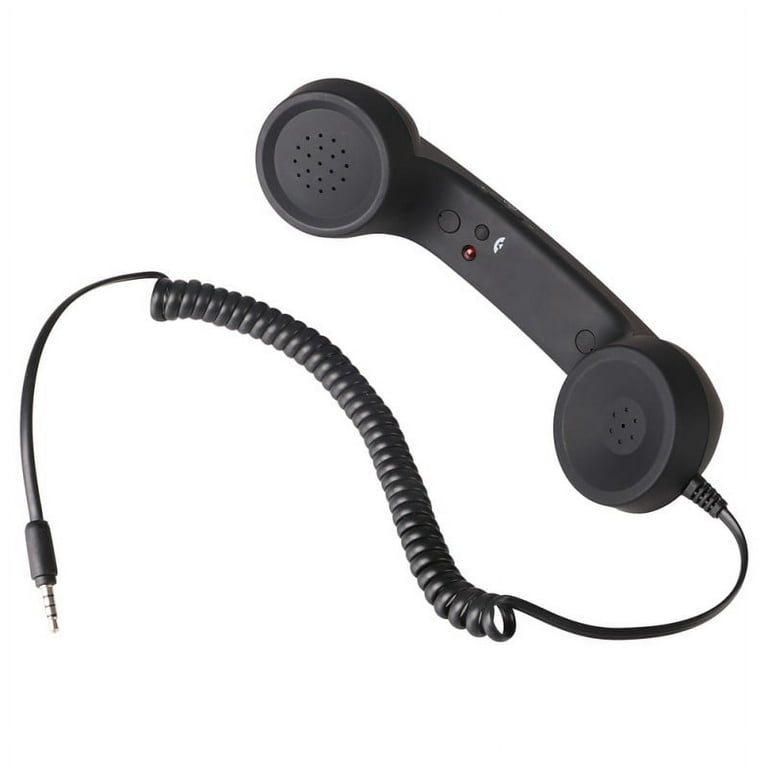 Retro Handset Old School Style Adjustable Tone Phone Telephone Receiver  Microphone Earphone 3.5mm Socket for iOS Android Smartphones Mobile Cell  Phones 
