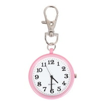 Recardis Retro Hanging Pocket Watch Vintage Watch Pendant Chain Necklace Pocket Watch Necklace Pink