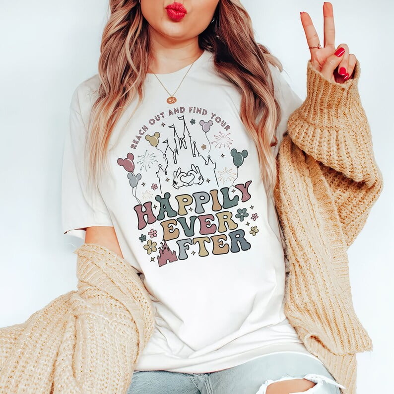 Retro Happily Ever After Shirt, Reach Out & Find Your Happily Ever
