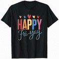 thumbnail image 1 of Retro Happpy FRI-YAY Vintage T-Shirt Men Women Unisex Festive Tee, 1 of 5