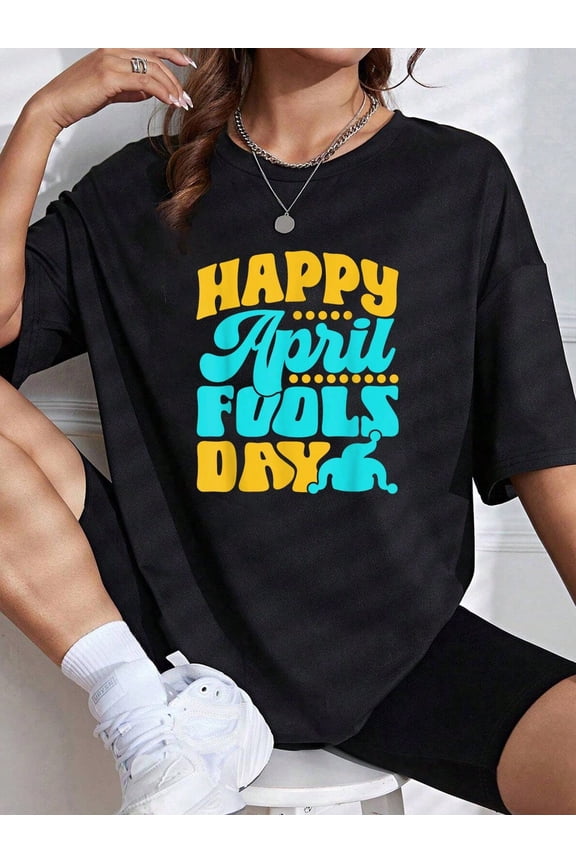 Retro Happy April Fools Day Funny Jester Prankster Humorous Graphic T-Shirt Festive Celebration Tee
