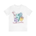 thumbnail image 1 of Retro Happy Easter Bunny Checkered Vintage Women's Shirt, 1 of 5
