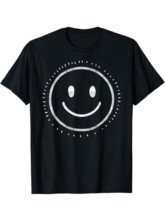 Retro Happy Face Doodle – Vintage 70s Peace Smile T-Shirt